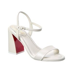 Christian Louboutin Miss Jane 85 Leather Sandal, White